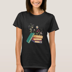 Blumenlesendes Bibliothekar süßes Buch für Männer T-Shirt