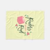 Blumenleser lesen Buch Fleecedecke (Vorderseite (Horizontal))