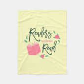 Blumenleser lesen Buch Fleecedecke (Vorderseite)