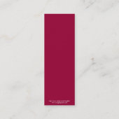 BlumenLesezeichen Mini Visitenkarte (Rückseite)