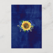 Blumenleuchten Hochzeitsempfang Blauer Blume Begleitkarte (Rückseite)