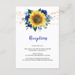 Blumenleuchten Hochzeitsempfang Blauer Blume Begleitkarte