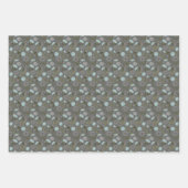 Blumenleuchter blaues Dekoupage-Geschenk Geschenkpapier Set (Vorderseite 3)