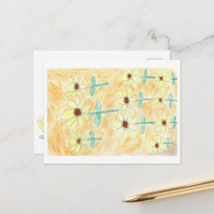 Blumenliebe - Sonnenblumen Postkarte