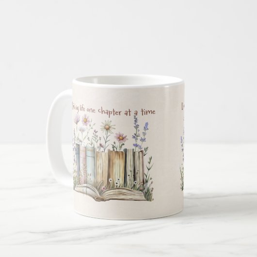 Blumenliebhaber Buch Kaffeetasse (Vorderseite Links)