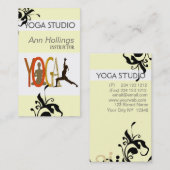 Blumenlilien-Yoga-Entwurfs-Baum-Pose Visitenkarte (Vorne/Hinten)