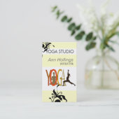 Blumenlilien-Yoga-Entwurfs-Baum-Pose Visitenkarte (Stehend Vorderseite)