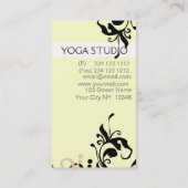 Blumenlilien-Yoga-Entwurfs-Baum-Pose Visitenkarte (Rückseite)