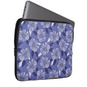 Blumenlinienkunst Laptopschutzhülle (Vorne Rechts)