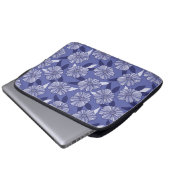 Blumenlinienkunst Laptopschutzhülle (Vorne Knopf)
