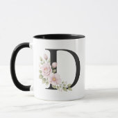 Blumenlogo Buchstabe D Tasse (Links)