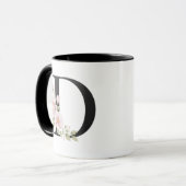 Blumenlogo Buchstabe D Tasse (Vorderseite Links)