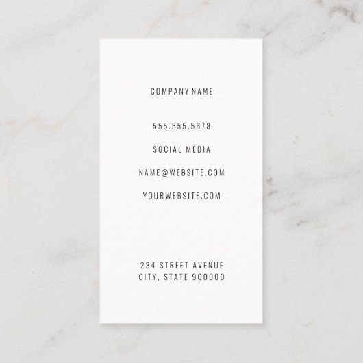 BlumenLogo | Holzrahmen Visitenkarte (Rückseite)