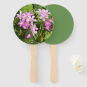 Blumenlüfter mit rosa Wildblumen Fächer (Vorne und Hinten)