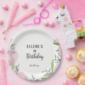 Blumenmädchen 1. Geburtstag Party Papier Teller (Party)