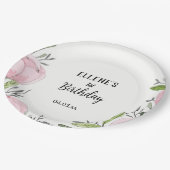 Blumenmädchen 1. Geburtstag Party Papier Teller (Schrägansicht)