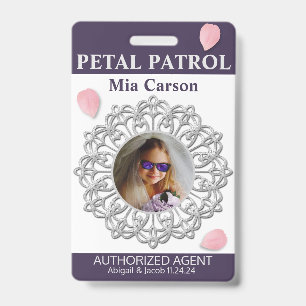 Blumenmädchen-Abzeichen Petal Patrol Ausweis
