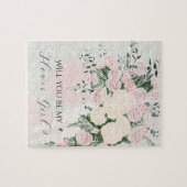Blumenmädchen Antrag Errötung Bogen Rose Wisteria Puzzle (Horizontal)
