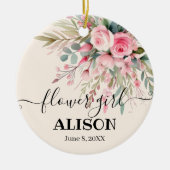 Blumenmädchen Blumen Hochzeitsandenken Ornament (Vorne)