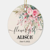 Blumenmädchen Blumen Hochzeitsandenken Ornament (Links)