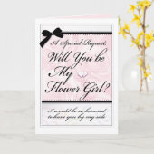 Blumenmädchen Brautparty Schöne Rose Herz Karte (Gelbe Blume)