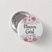 Blumenmädchen Button (Vorne & Hinten)
