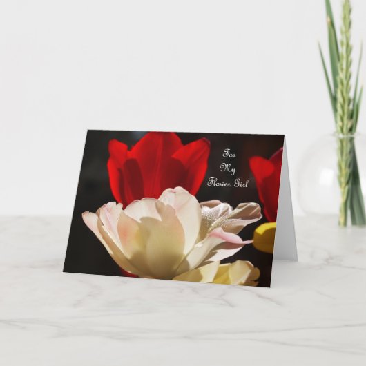 Blumenmädchen Danke-Karte Dankeskarte (Vorderseite)