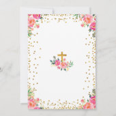 Blumenmädchen Erste Heilige Kommune Einladung (Rückseite)