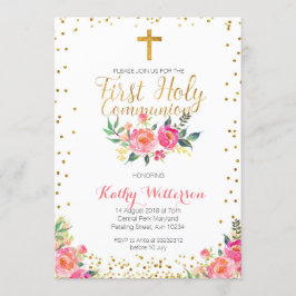 Blumenmädchen Erste Heilige Kommune Einladung
