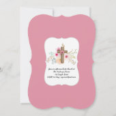 Blumenmädchen Erste Kommunioneinladungen Chic Einladung (Rückseite)