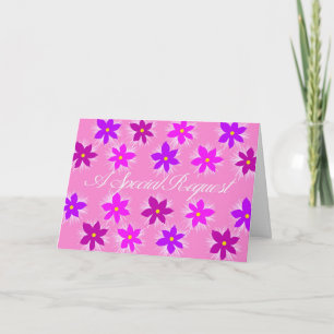Blumenmädchen für Hochzeitseinladung, Blumenmuster Einladung