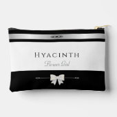 Blumenmädchen-Geschenk | Minimalistischer Luxus Zubehörtasche (Rückseite)