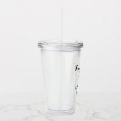 Blumenmädchen Hochzeit Blaue Blumen Hübsche Blumen Acryltrinkbecher (Rechts)