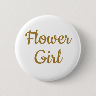 Blumenmädchen Hochzeit  Button