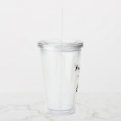 Blumenmädchen Hochzeit farbenfroh Pink Paisley Flo Acryltrinkbecher (Rechts)