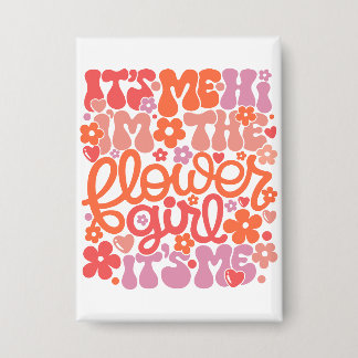 Blumenmädchen Hochzeit Niedliche Trendy Bridal Ges Button