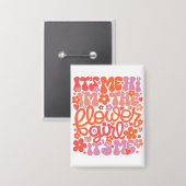 Blumenmädchen Hochzeit Niedliche Trendy Bridal Ges Button (Vorderseite/Rückseite)