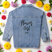 Blumenmädchen Hochzeitsstich Brautparty Jeansjacke