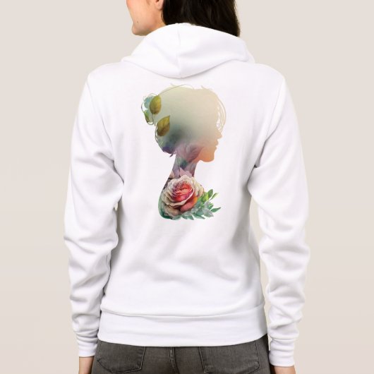 Blumenmädchen Hoodie (Rückseite)