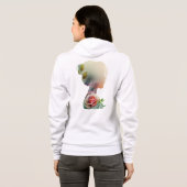 Blumenmädchen Hoodie (Schwarz voll)