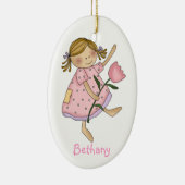 Blumenmädchen Keramik Ornament (Rechts)