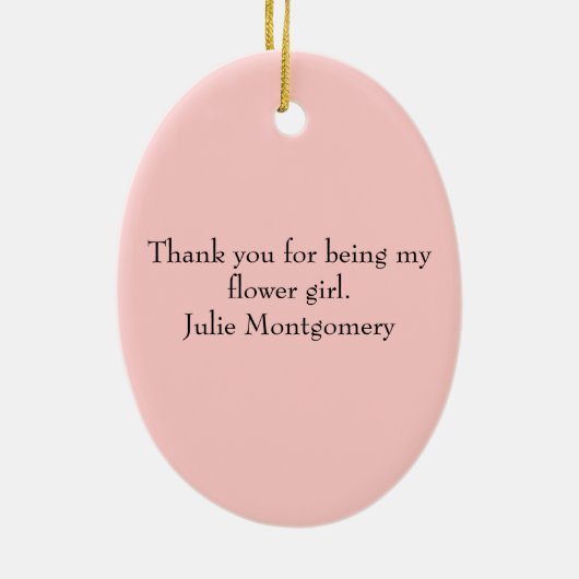 Blumenmädchen Keramik Ornament (Hinten)