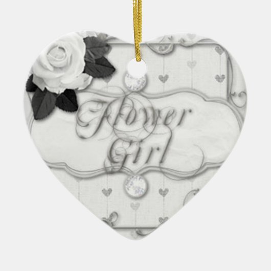 Blumenmädchen Keramik Ornament (Vorne)