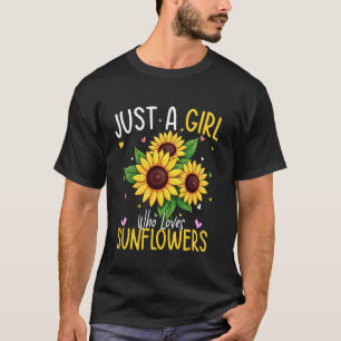 Blumenmädchen Kinder Frauen Einfach Ein Mädchen Da T-Shirt