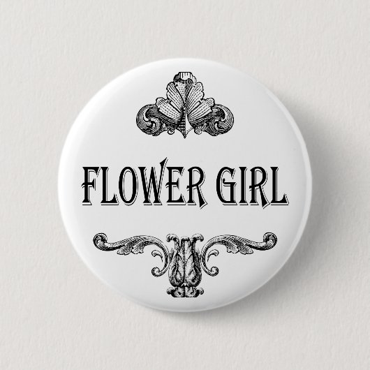 Blumenmädchen-Knopf Button (Vorderseite)