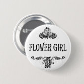 Blumenmädchen-Knopf Button (Vorne & Hinten)