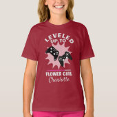 Blumenmädchen Leveled Up Gamer Funny T - Shirt (Vorderseite)
