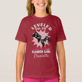 Blumenmädchen Leveled Up Gamer Funny T - Shirt