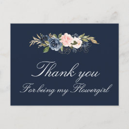 Blumenmädchen mit blühenden und blühenden Farben b Einladungspostkarte