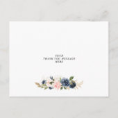 Blumenmädchen mit blühenden und blühenden Farben b Einladungspostkarte (Rückseite)